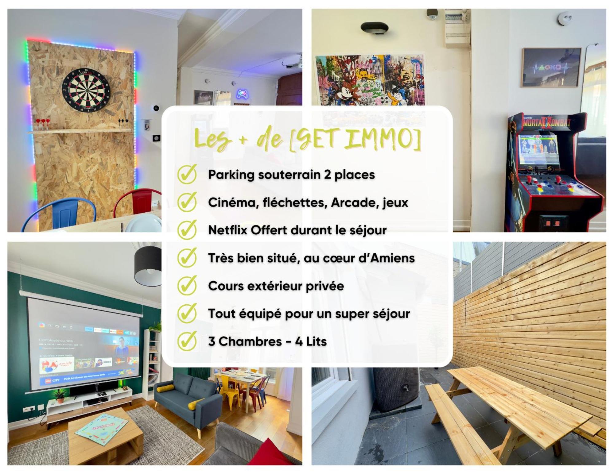 Maison 3Ch - Cinema - Game Room - Parking - Gare Amiens Exteriör bild